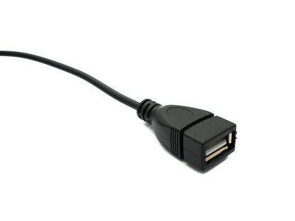 SYSTEM-S USB 2.0 Kabel 100 cm Typ A Stecker zu Buchse Schalter Winkel Down Angled