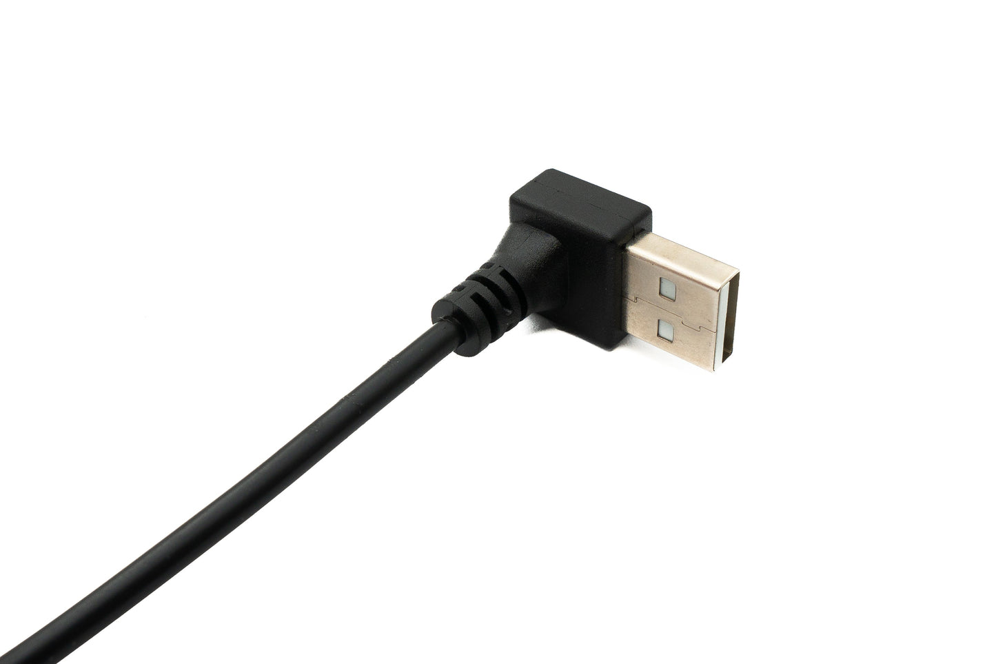 SYSTEM-S USB 2.0 Kabel 100 cm Typ A Stecker zu Buchse Schalter Winkel Down Angled
