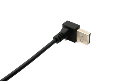 SYSTEM-S USB 2.0 Kabel 100 cm Typ A Stecker zu Buchse Schalter Winkel Down Angled