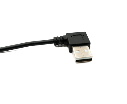SYSTEM-S USB 2.0 Kabel 100 cm Typ A Stecker zu Buchse Schalter Winkel Left Angled