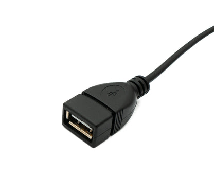 SYSTEM-S USB 2.0 Kabel 100 cm Typ A Stecker zu Buchse Schalter Winkel Right Angled