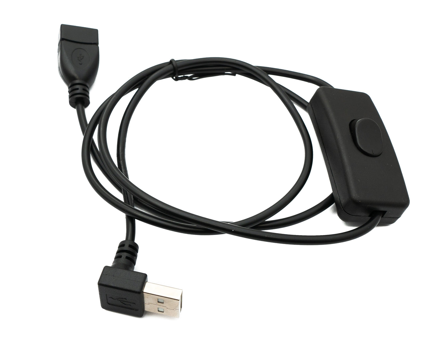 SYSTEM-S USB 2.0 cable 100 cm type A male to female switch angle up angled