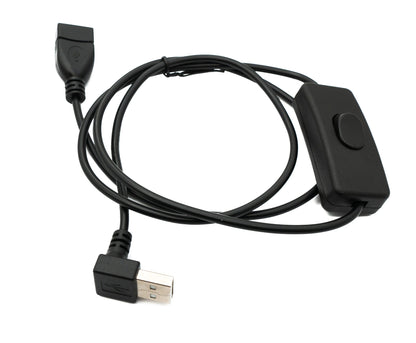 SYSTEM-S USB 2.0 cable 100 cm type A male to female switch angle up angled