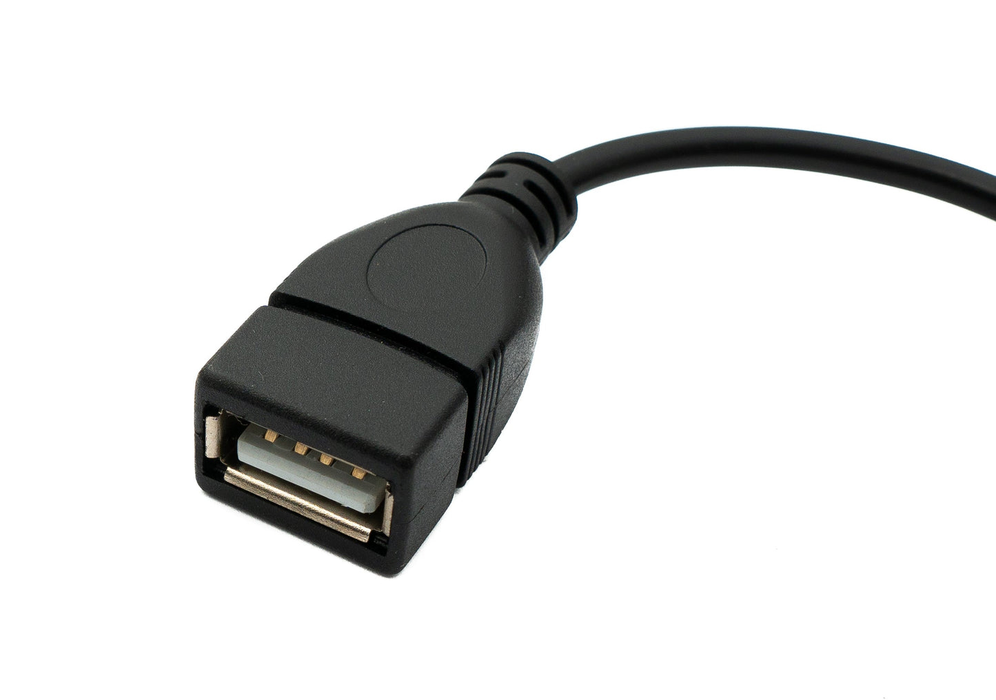 SYSTEM-S USB 2.0 cable 20 cm Type A male to female switch in black