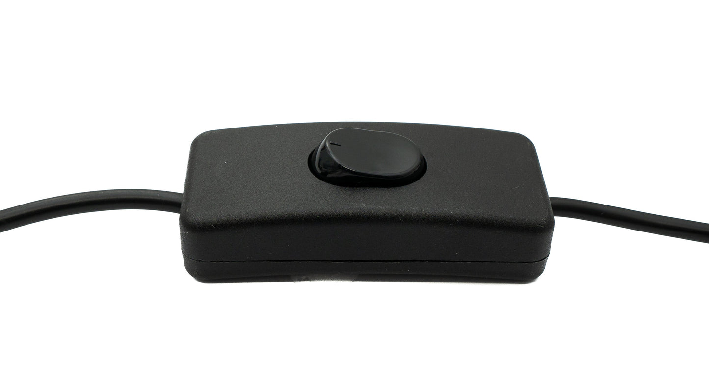 SYSTEM-S USB 2.0 cable 20 cm Type A male to female switch in black