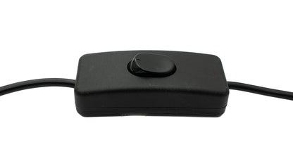 SYSTEM-S USB 2.0 cable 20 cm Type A male to female switch in black