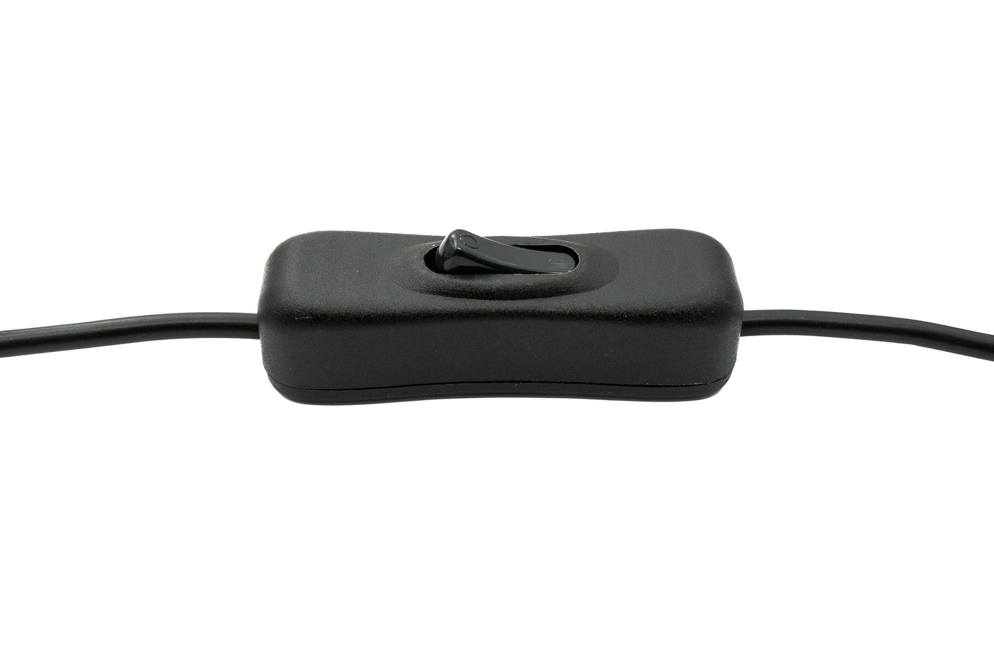 SYSTEM-S USB 2.0 Kabel 20 cm Typ A Stecker zu Buchse Schalter in Schwarz