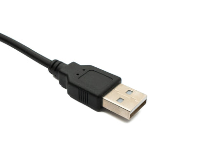 SYSTEM-S USB 2.0 Kabel 2 m Typ B Stecker zu A Stecker Schalter in Schwarz