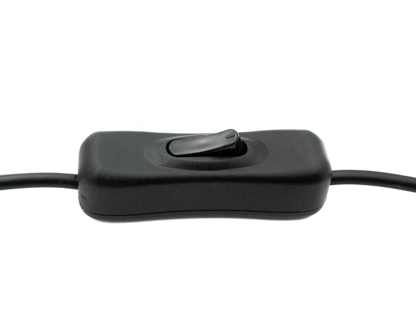 SYSTEM-S USB 2.0 Kabel 2 m Typ B Stecker zu A Stecker Schalter in Schwarz