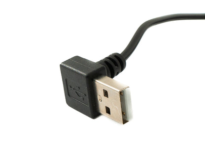 SYSTEM-S USB 2.0 Kabel 30 cm Typ A Stecker zu Buchse Schalter Winkel Down Angled
