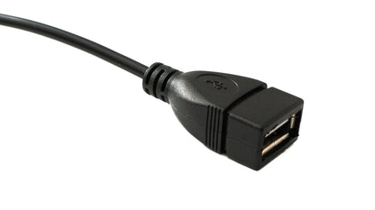 SYSTEM-S USB 2.0 Kabel 30 cm Typ A Stecker zu Buchse Schalter Winkel Left Angled