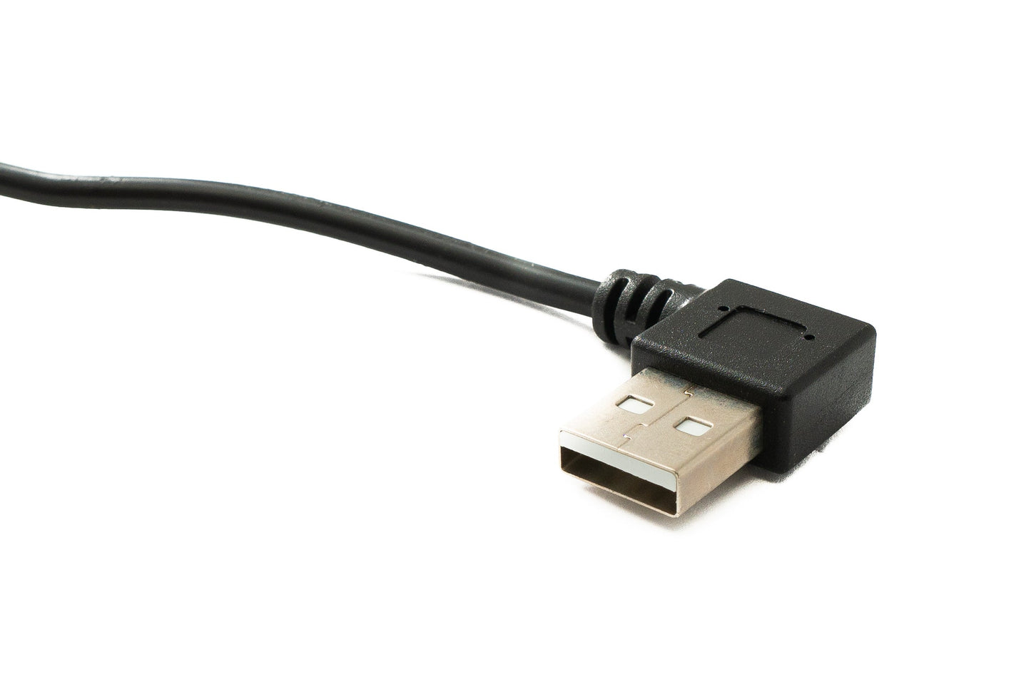 SYSTEM-S USB 2.0 Kabel 30 cm Typ A Stecker zu Buchse Schalter Winkel Left Angled