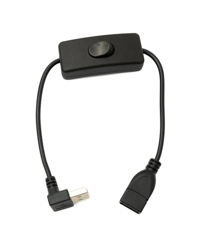 SYSTEM-S USB 2.0 cable 30 cm type A male to female switch angle up angled 