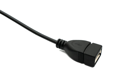 SYSTEM-S USB 2.0 Kabel 30 cm Typ A Stecker zu 2x Buchse Schalter in Schwarz