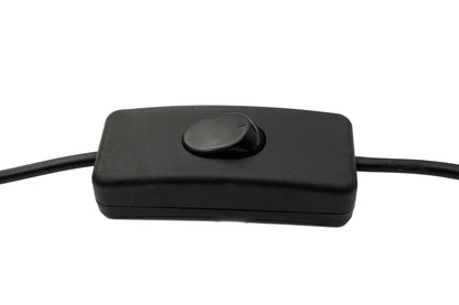 SYSTEM-S USB 2.0 Kabel 30 cm Typ A Stecker zu 2x Buchse Schalter in Schwarz