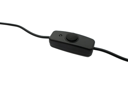 SYSTEM-S USB 3.1 Kabel 120 cm Typ C Stecker zu 2.0 A Stecker Schalter in Schwarz
