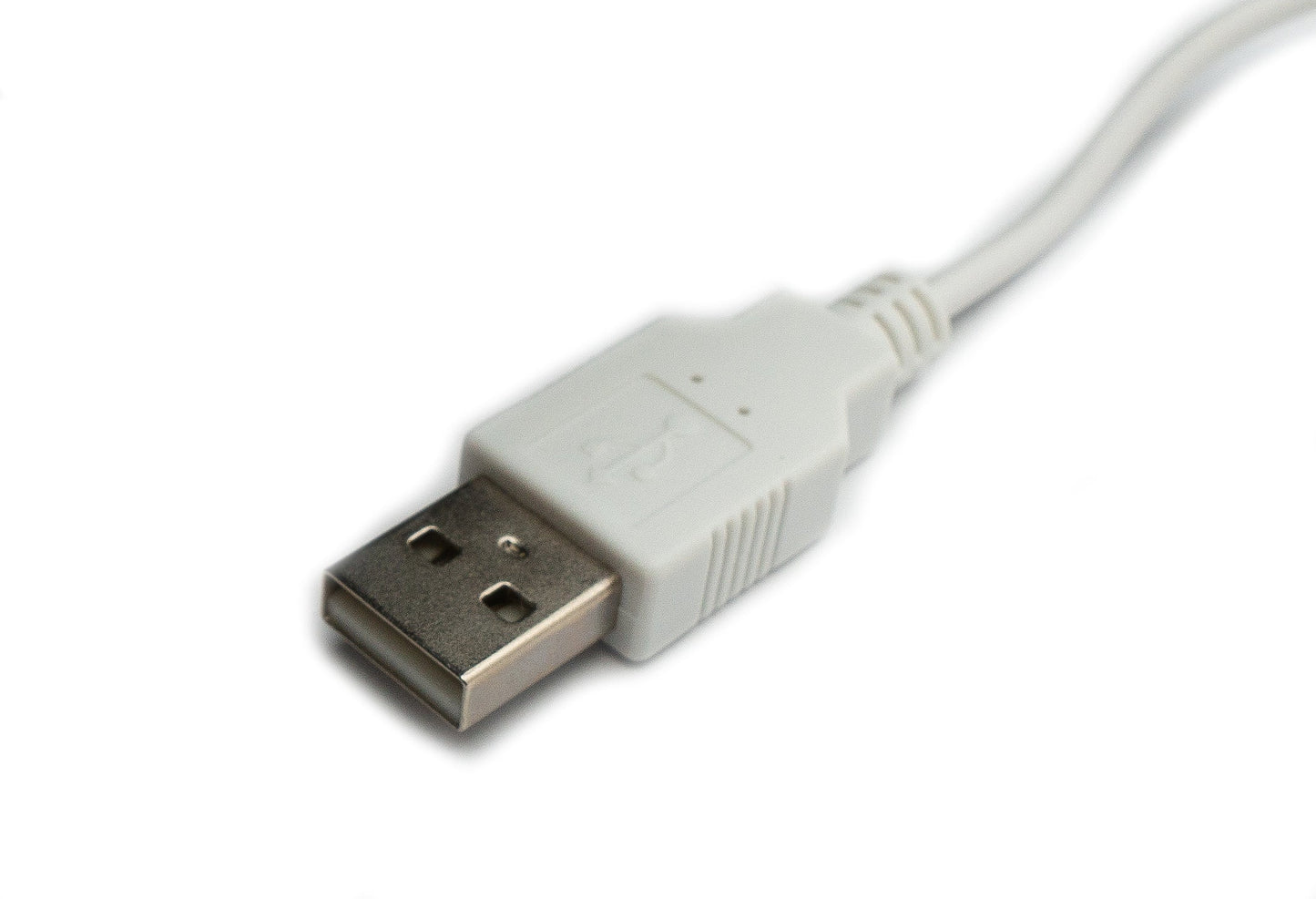 SYSTEM-S USB 3.1 Kabel 120 cm Typ C Stecker zu 2.0 A Stecker Schalter in Weiß