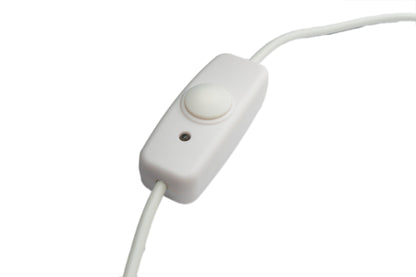 SYSTEM-S USB 3.1 Kabel 120 cm Typ C Stecker zu 2.0 A Stecker Schalter in Weiß
