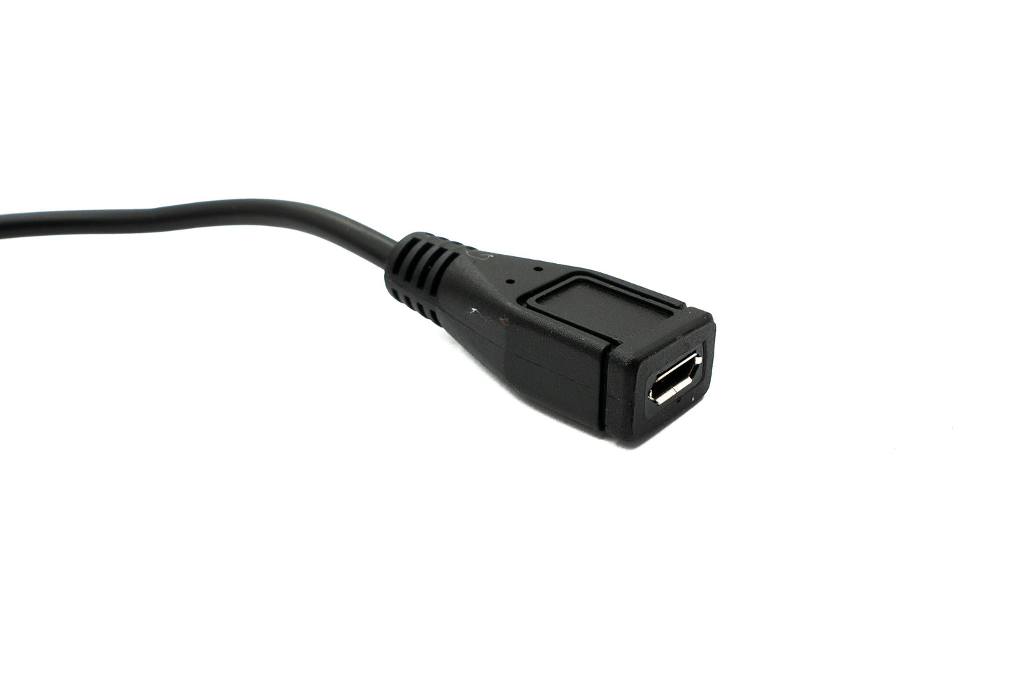 SYSTEM-S USB 2.0 Kabel 30 cm Micro B Stecker zu Buchse Schalter in Schwarz
