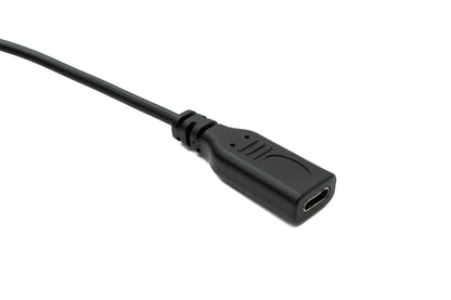 SYSTEM-S USB 3.1 Kabel 30 cm Typ C Stecker zu Buchse Schalter Adapter in Schwarz