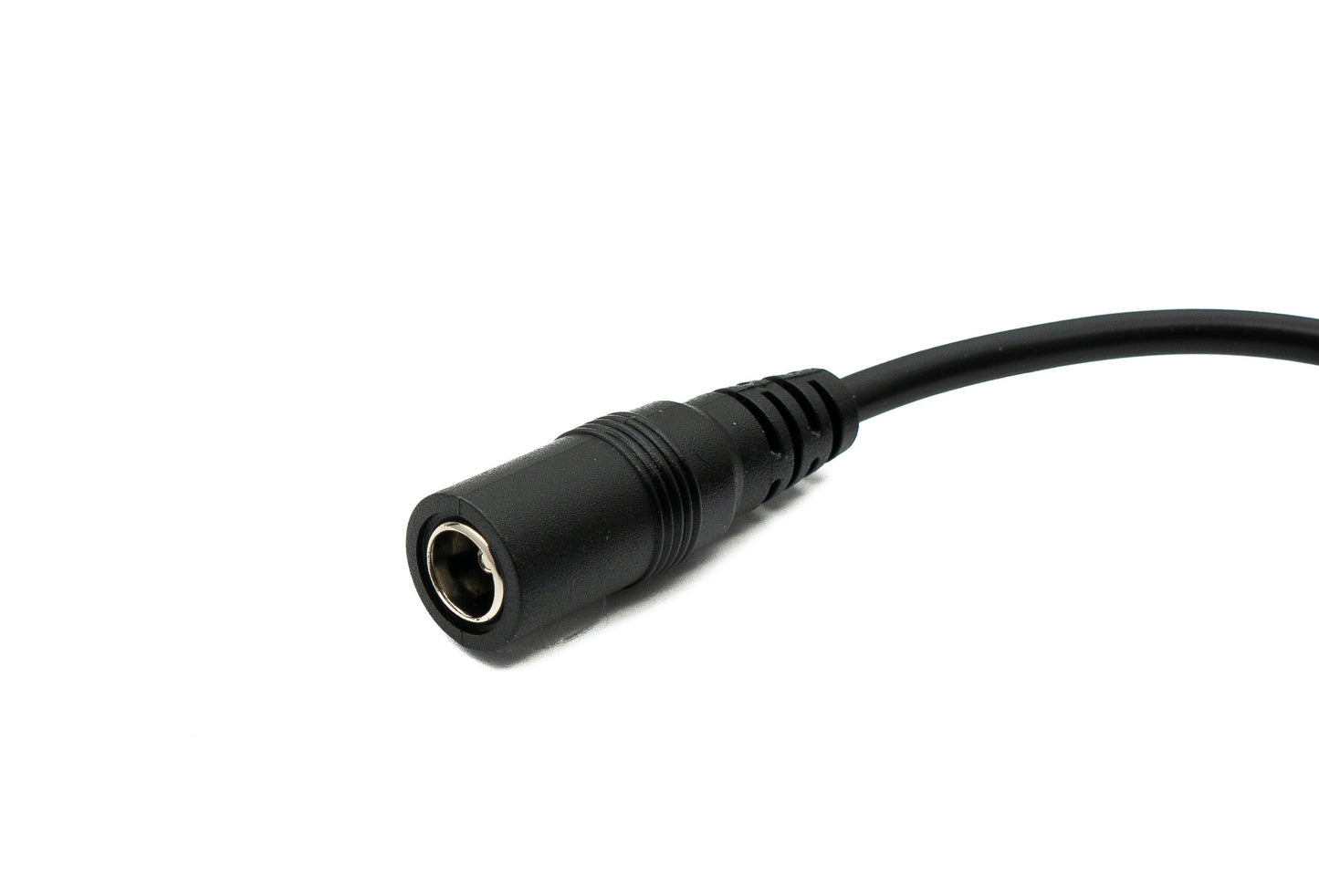SYSTEM-S DC Kabel 20 cm 24V 5,5 x 2,5 Stecker zu Buchse Schalter in Schwarz