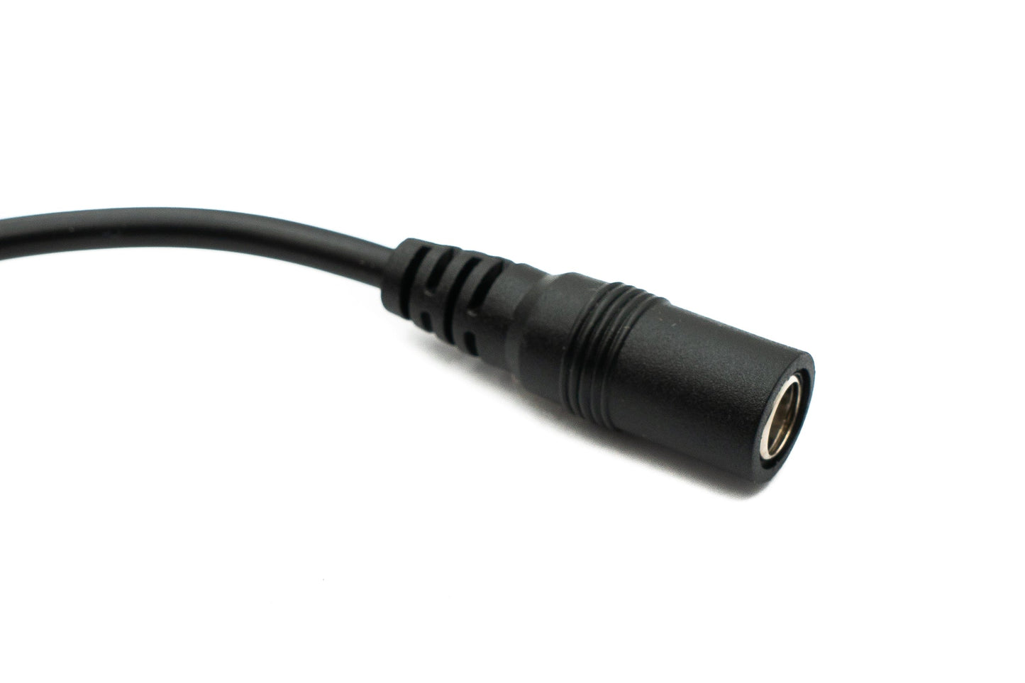 SYSTEM-S DC Kabel 20 cm 24V 5,5 x 2,1 Stecker zu Buchse Schalter in Schwarz