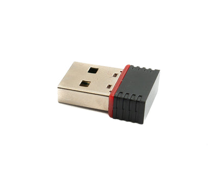 SYSTEM-S USB Adapter 802.11n WIFI N150 Dongle WLAN Antenne 150 Mbps in Schwarz