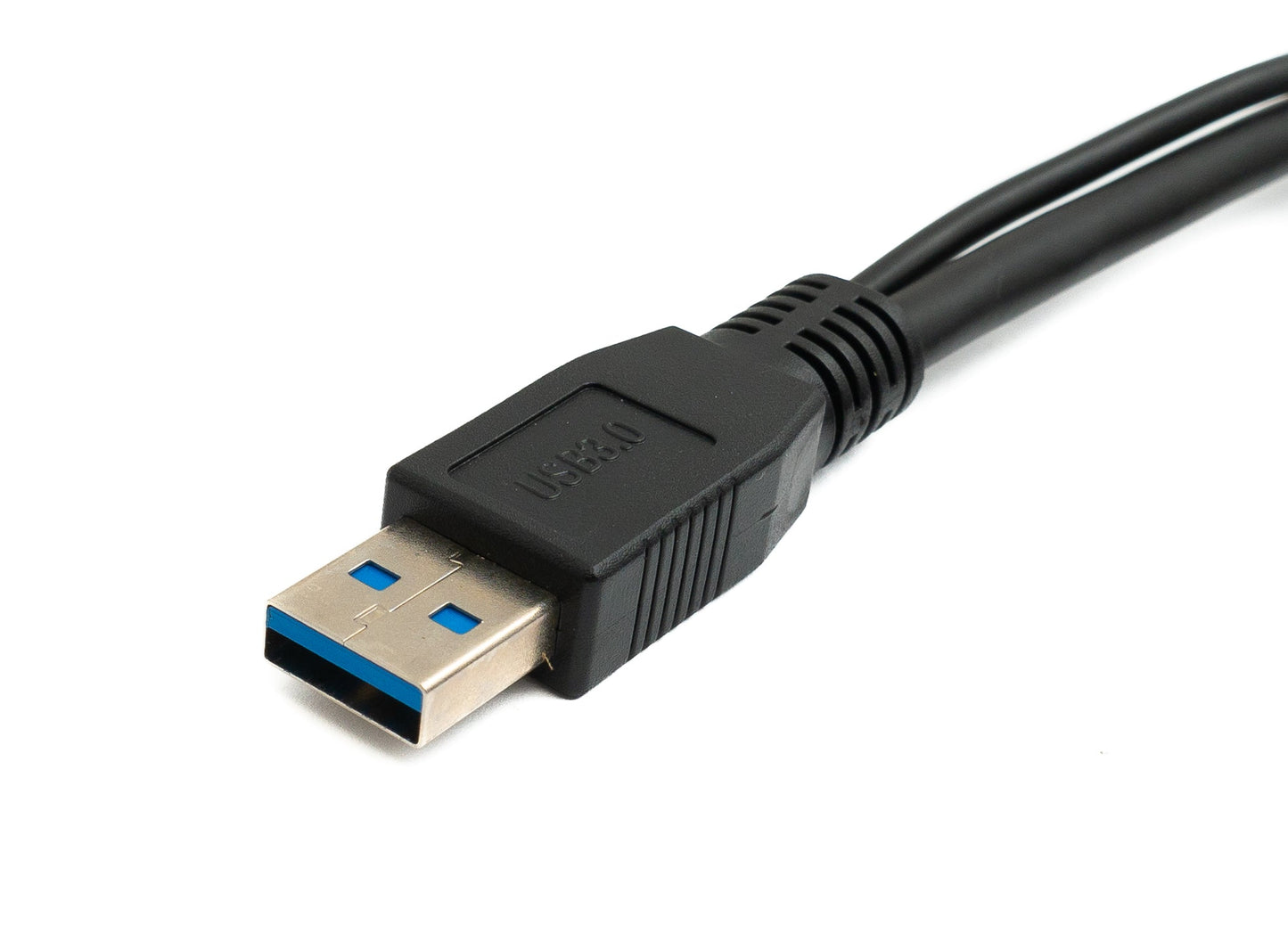 SYSTEM-S USB 3.0 Y cable 60 cm Type A male to Micro B male &amp; 2.0 A male in black