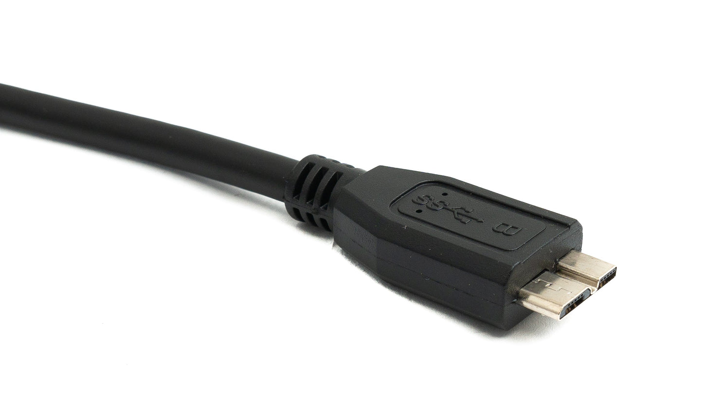SYSTEM-S USB 3.0 Y cable 60 cm Type A male to Micro B male &amp; 2.0 A male in black