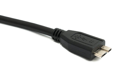 SYSTEM-S USB 3.0 Y cable 60 cm Type A male to Micro B male &amp; 2.0 A male in black