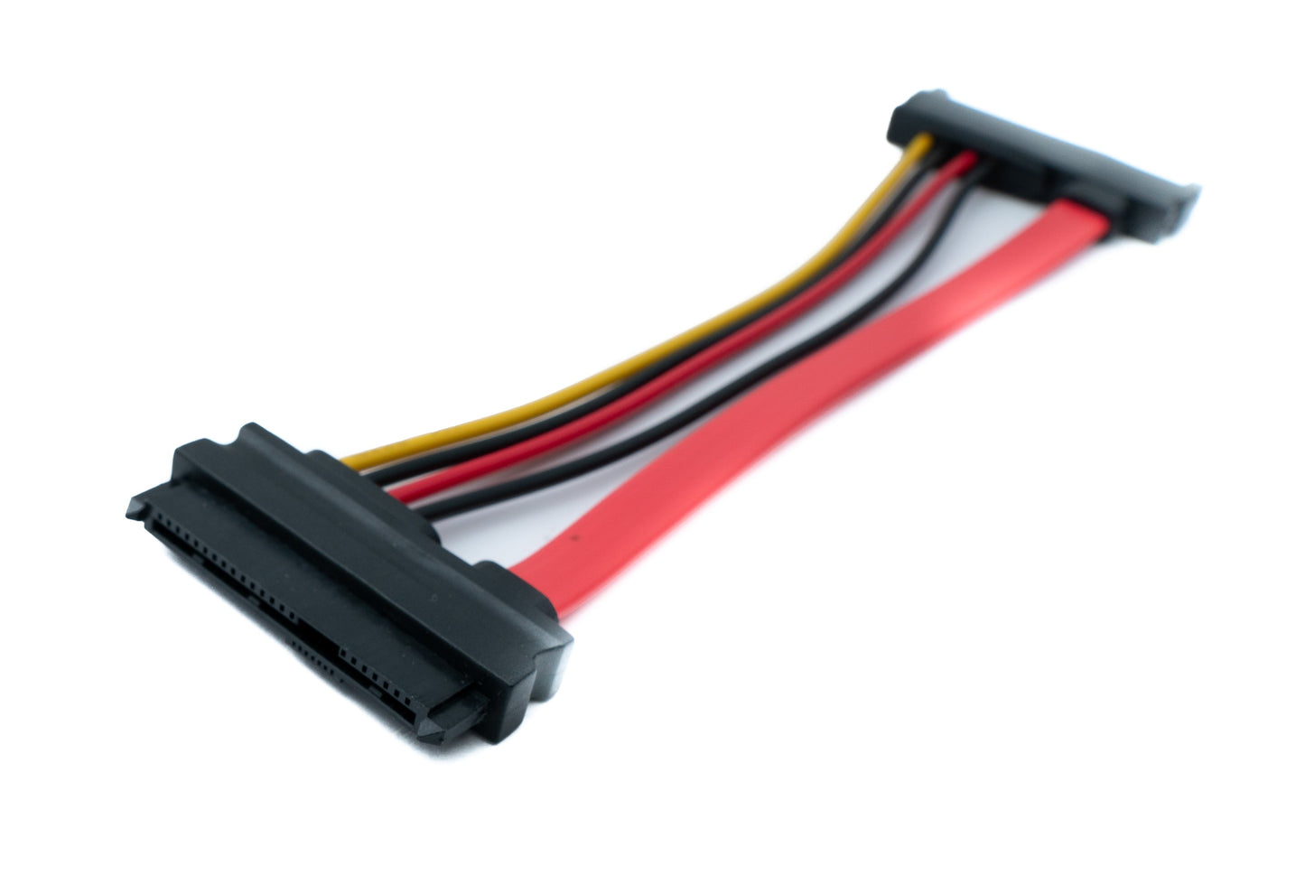 SYSTEM-S SFF-8482 Kabel 15 cm SAS 29 Pin zu SATA 22 Pin 15+7 Adapter für Festplatte Motherboard