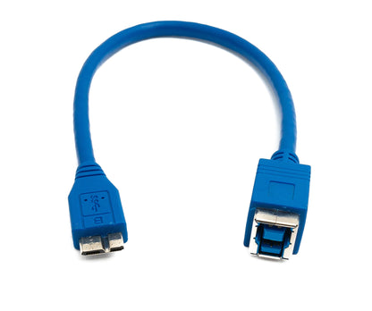 SYSTEM-S USB 3.0 cable 30 cm Type B female to Micro B male 5 Gbit/s in blue