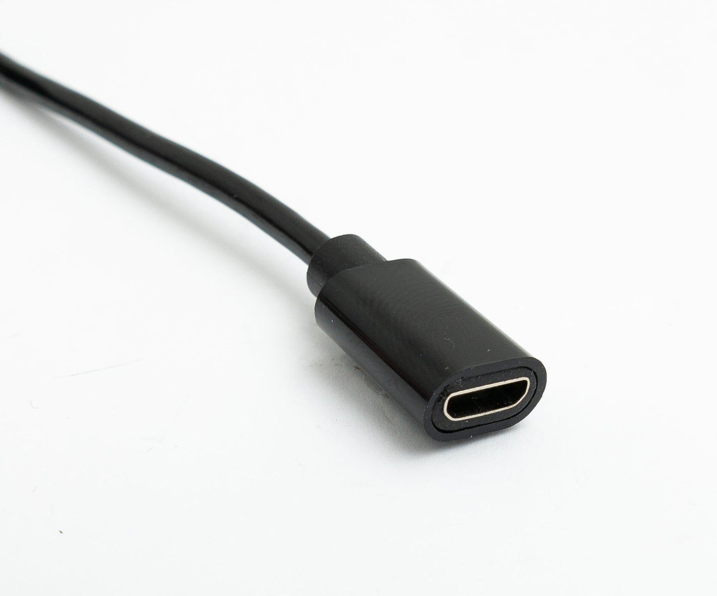 SYSTEM-S USB 2.0 Kabel 100 cm Micro B Stecker zu Buchse Spirale in Schwarz