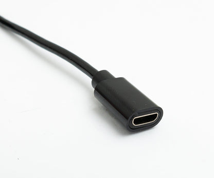 SYSTEM-S USB 2.0 Kabel 100 cm Micro B Stecker zu Buchse Spirale in Schwarz