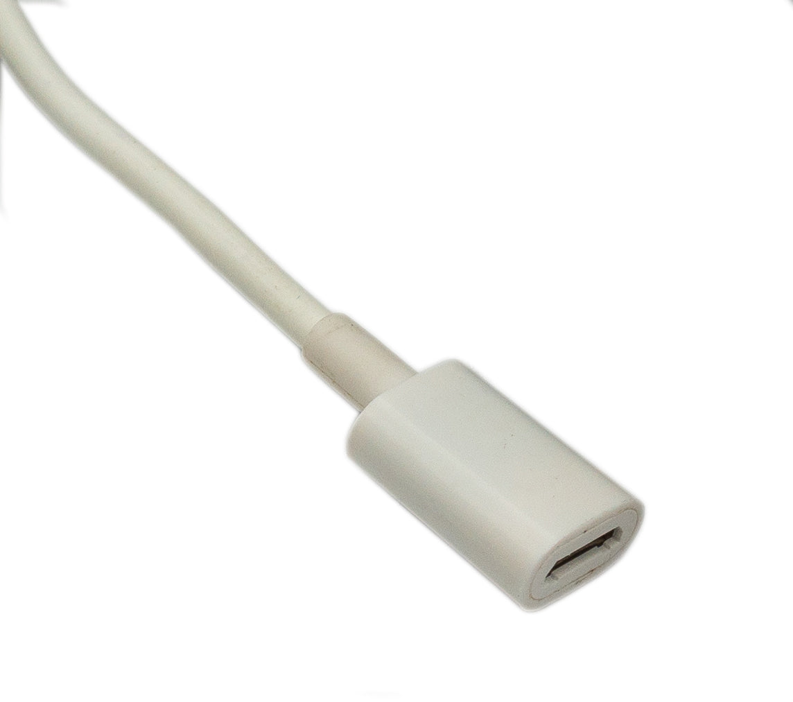 SYSTEM-S USB 2.0 Kabel 3 m Micro B Stecker zu Buchse Spirale in Weiß