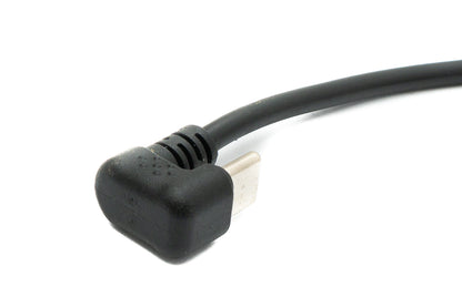 SYSTEM-S USB 3.1 Kabel 30 cm Typ C Stecker zu 2.0 Typ B Buchse U Turn 180° Winkel Panel Mount Adapter