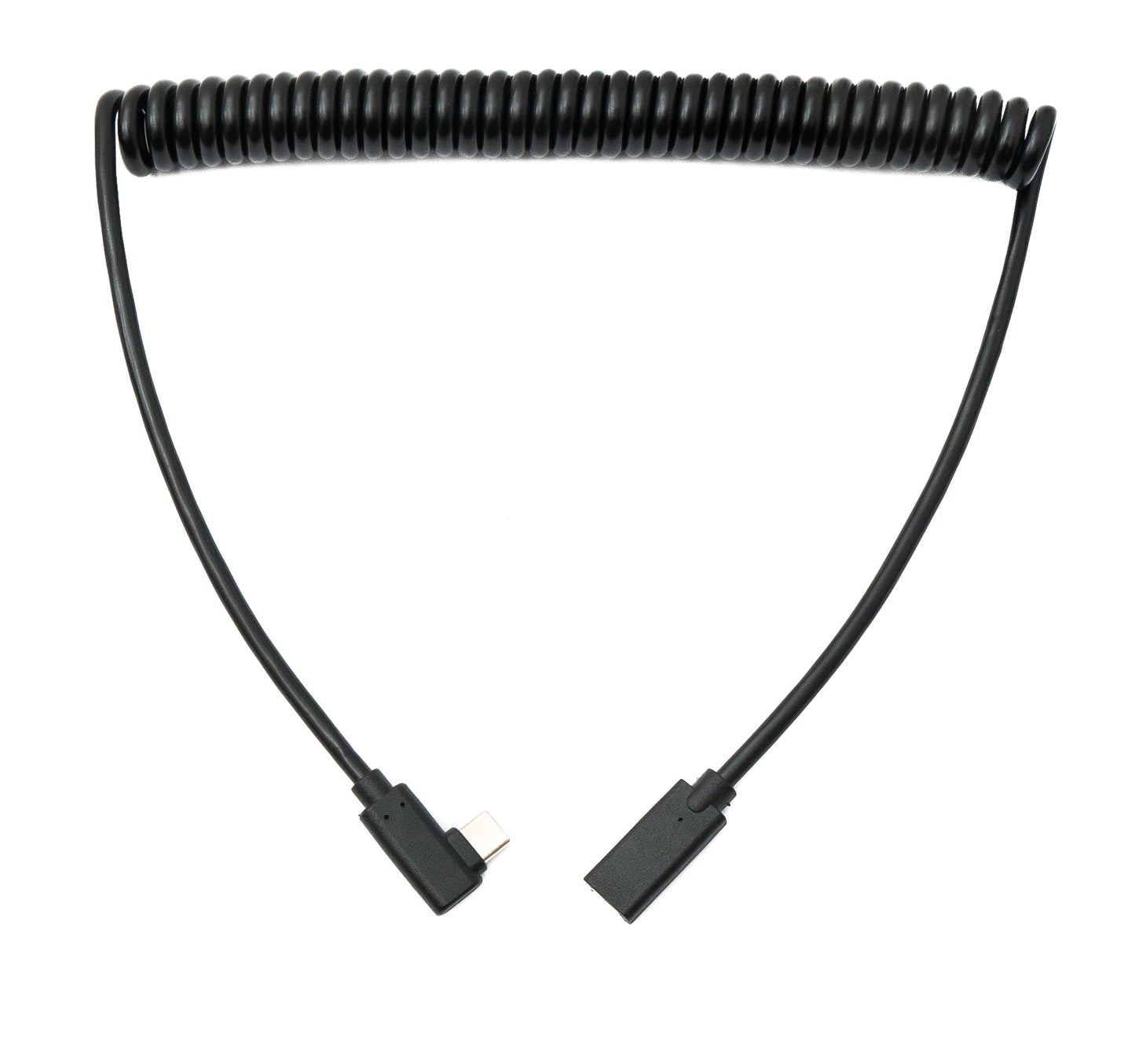 SYSTEM-S USB 3.1 cable 180 cm type C female to male spiral left right angled