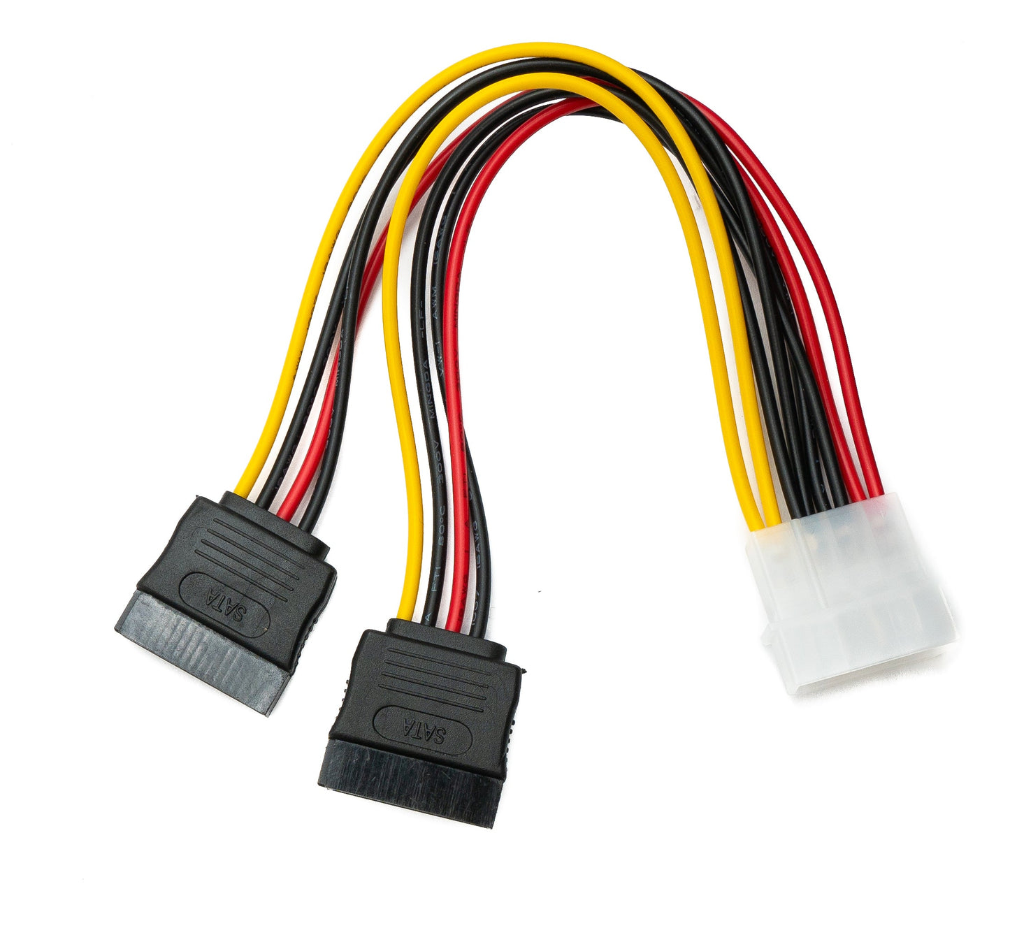 SYSTEM-S SATA Y Kabel 20 cm 2x 15Pin Buchse zu IDE 4Pin Molex Buchse Adapter für Festplatte Laufwerke