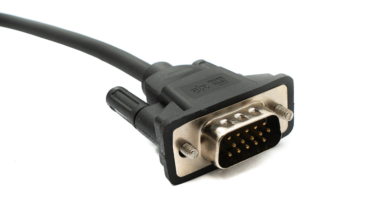 SYSTEM-S VGA Kabel 3 m HD15 Stecker zu Stecker Panel Mount Schraube DSub 15pin