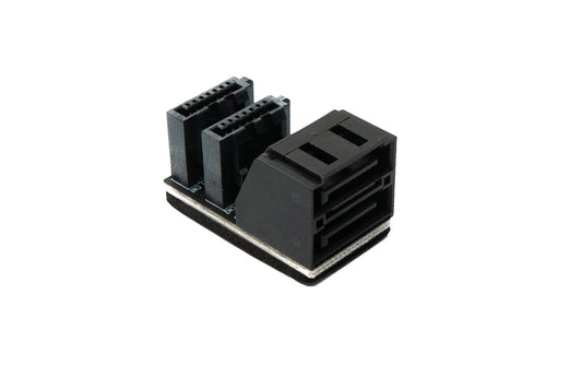 SYSTEM-S SATA adapter 2x 7-pin female to 2x male cable 90° down angled for mainboard SSD HDD