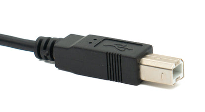 SYSTEM-S USB 2.0 cable 20 cm type B male to female in black