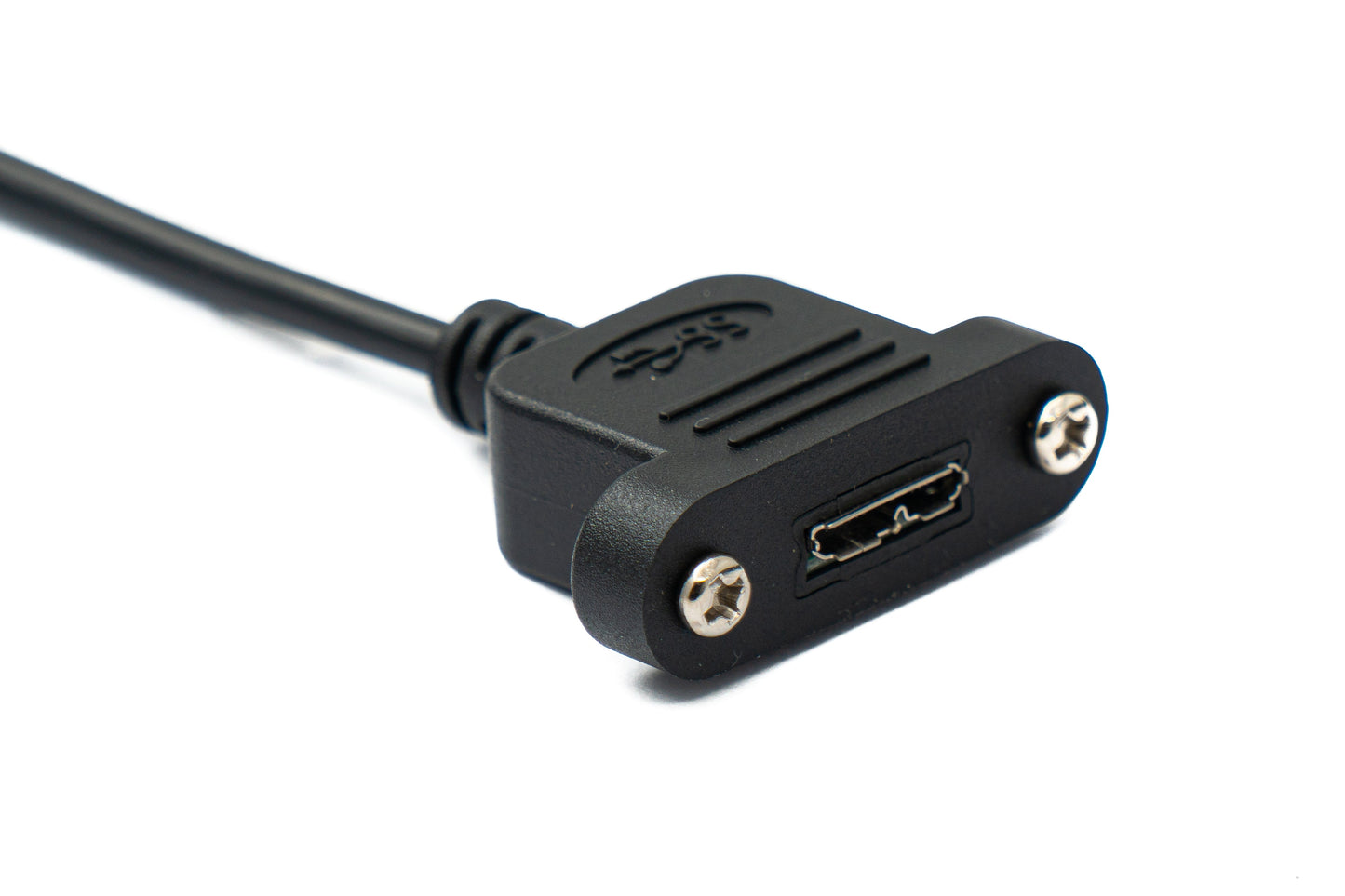 SYSTEM-S USB 3.0 cable 50 cm Micro B female to 2.0 Mini B male panel mount screw