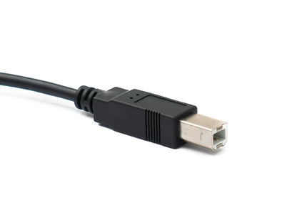 SYSTEM-S USB 3.0 cable 50 cm Micro B female to 2.0 Type B male panel mount screw