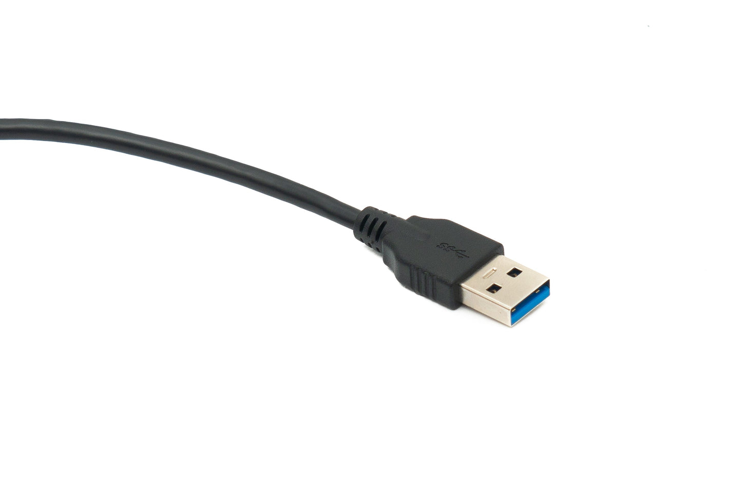 SYSTEM-S USB 3.0 Kabel 40 cm Typ A Stecker zu Stecker Right Angled Winkel 5 Gbit/s Schwarz