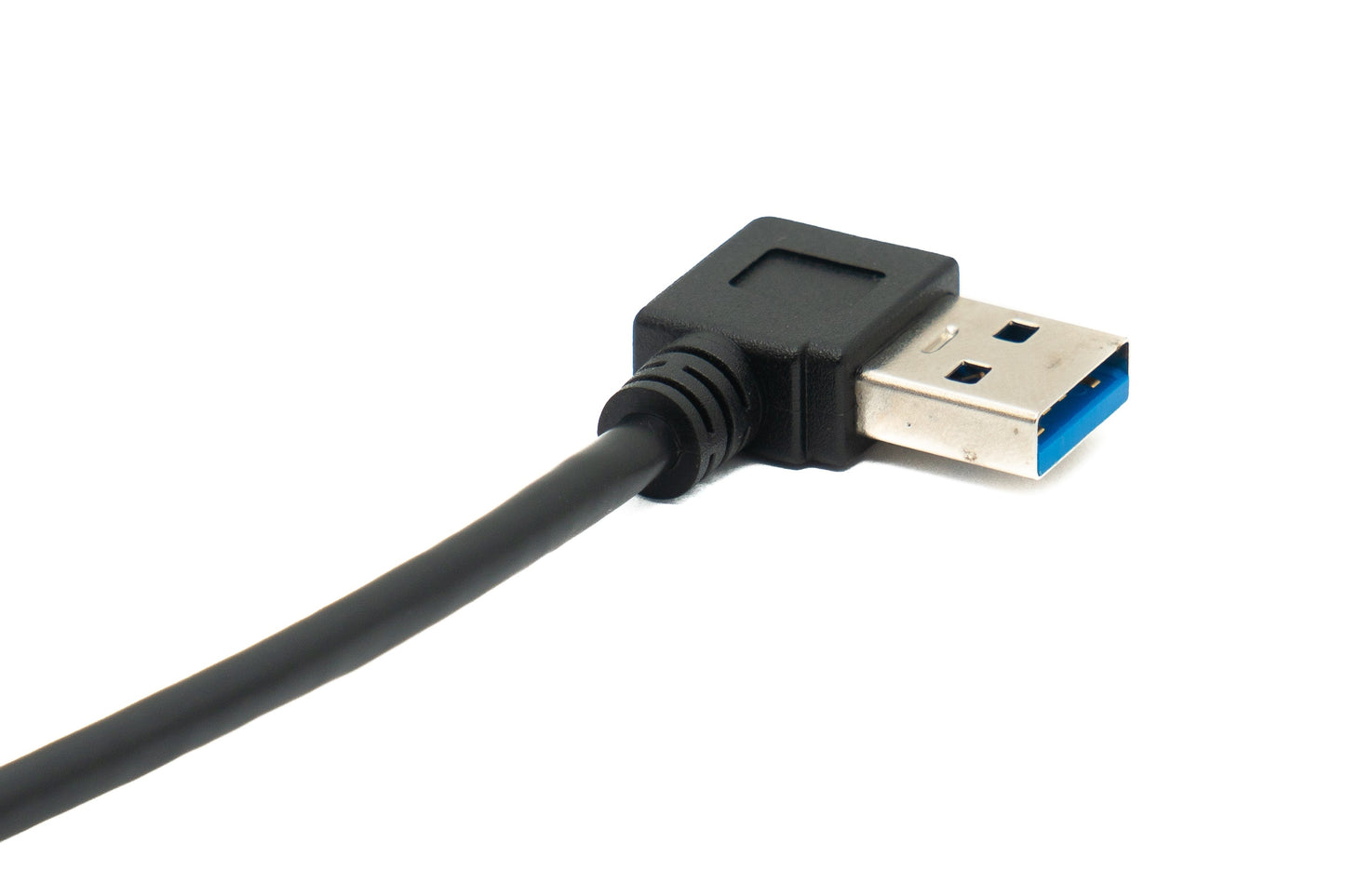 SYSTEM-S USB 3.0 Kabel 40 cm Typ A Stecker zu Stecker Right Angled Winkel 5 Gbit/s Schwarz