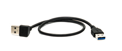 SYSTEM-S USB 3.0 cable 40 cm Type A male to male down angled 5 Gbit/s black