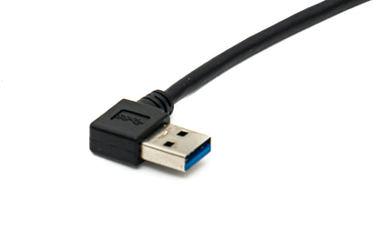 SYSTEM-S USB 3.0 cable 40 cm Type A male to male Left Angled 5 Gbit/s Black