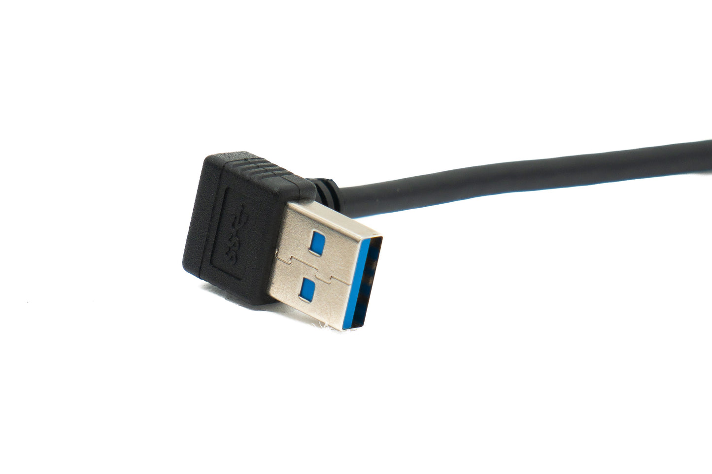 SYSTEM-S USB 3.0 cable 40 cm Type A male to male Up Angled 5 Gbit/s Black