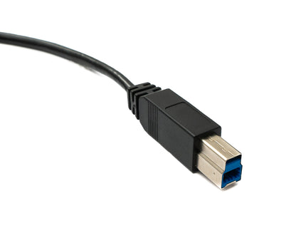 SYSTEM-S USB 3.0 Kabel 50 cm Micro B Buchse zu 3.0 Typ B Stecker Panel Mount Schraube 5 Gbit/s 100W
