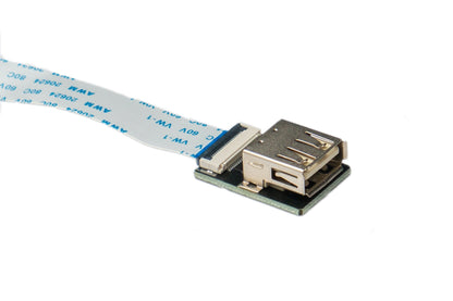 SYSTEM-S USB 3.1 Kabel 15 cm Typ C Stecker zu 3.0 A Buchse Flach FPC Adapter 5 Gbit/s 100W